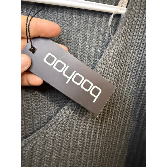 NWT Boohoo oversized ribbed sweater womens m/l minimalist cozy capsule neutral - Picture 4 of 9